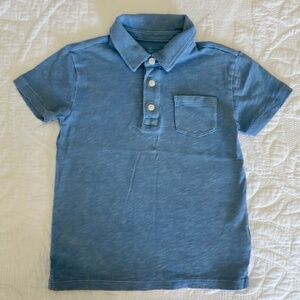 J Crew "Crewcuts" Medium Blue Polo Shirt Size XS (4/5) 100% Cotton